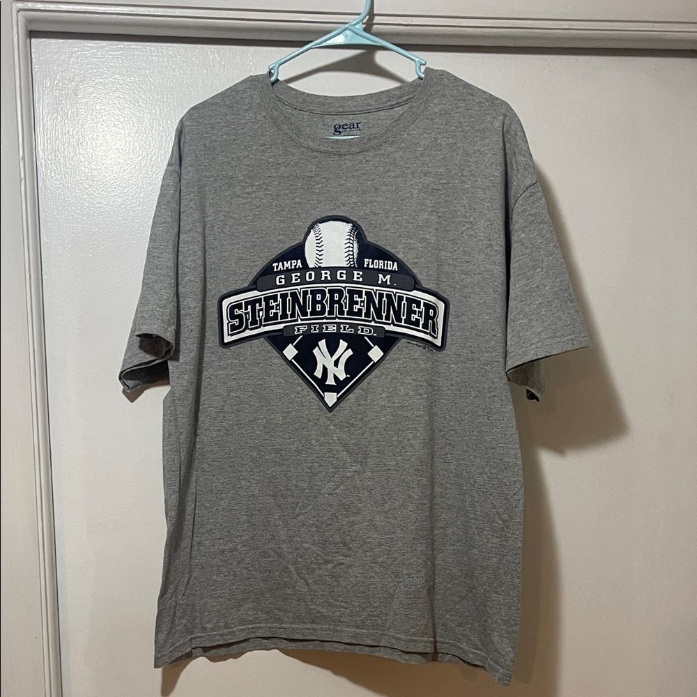 Gear For Sports Gray Steinbrenner Baseball Tee size extra large